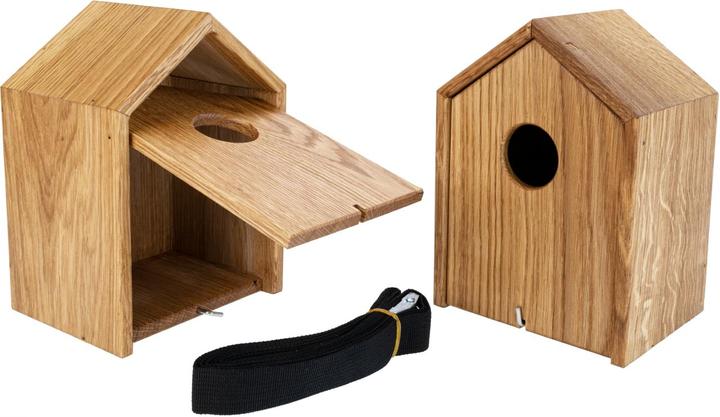Image du produit La Mia! Nichoir simple en bois de chêne huilé - Fait à la main