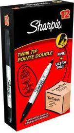 Actual product image Sharpie twin tip (Black, 1 mm, 1 x)
