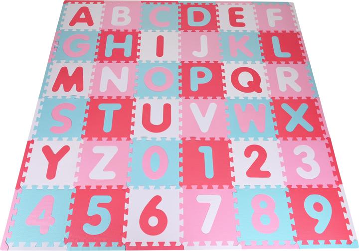 Produktbild Knorrtoys Puzzlematte - "Alphabet + Zahlen" pink-rosa (180 x 180 cm)