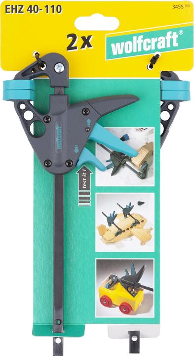 Produktbild wolfcraft wolfcraft 2 EHZ - Mini-Einhandzwingen 40/110mm (110 mm)