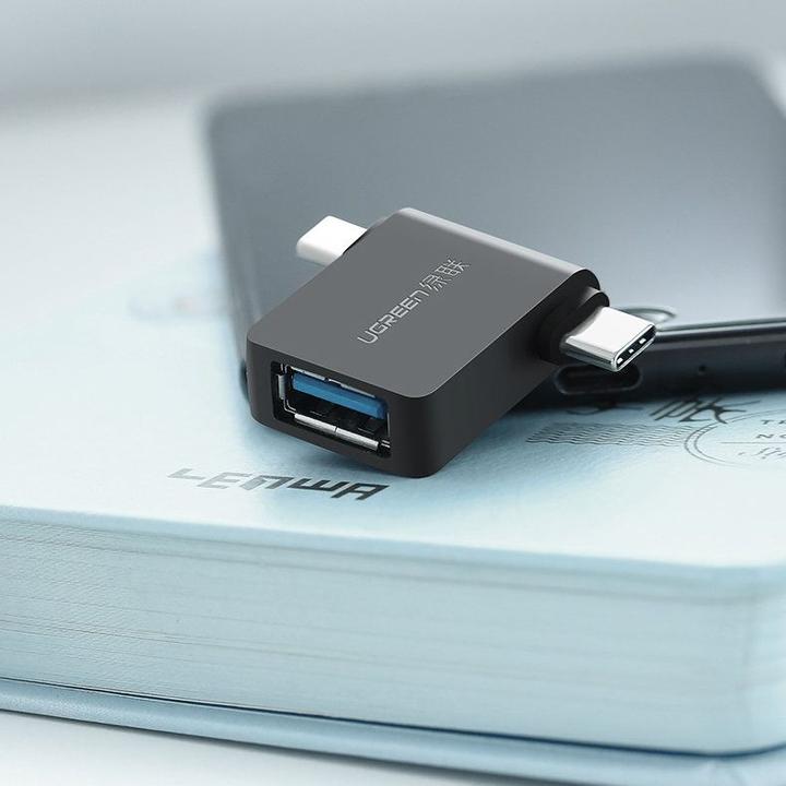 Actual product image Ugreen Micro USB + USB-C to USB-A 3.0 Adapter (USB Type C, USB-A)