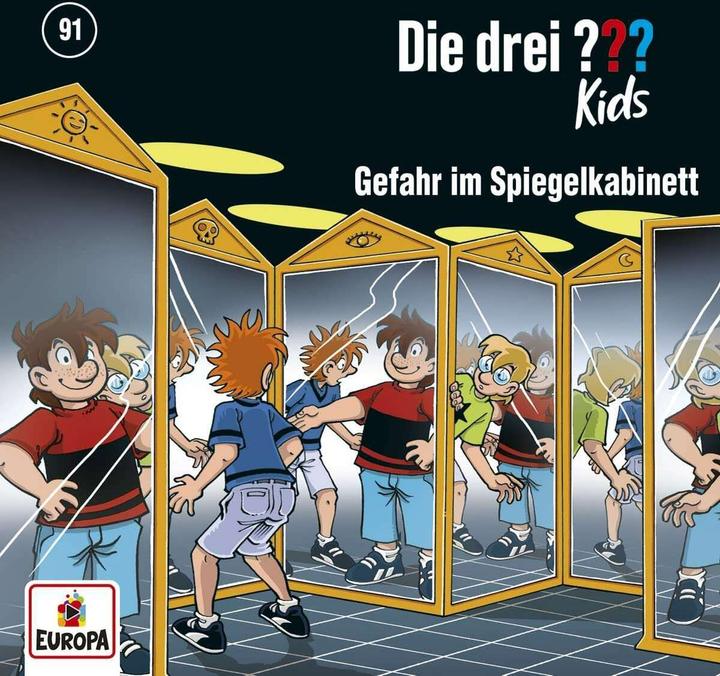 Actual product image Die drei??? Kids 91 - Gefahr im Spiegelkabinett (German, Ulf, Blanck, 2022)