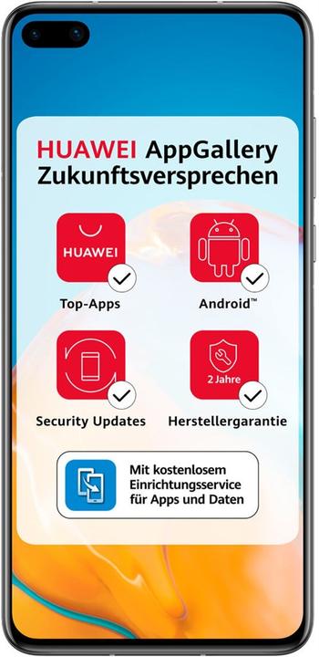 Actual product image Huawei P40 (128 GB, Silver Frost, 6.10", Hybrid Dual SIM + eSIM, 50 Mpx, 5G)