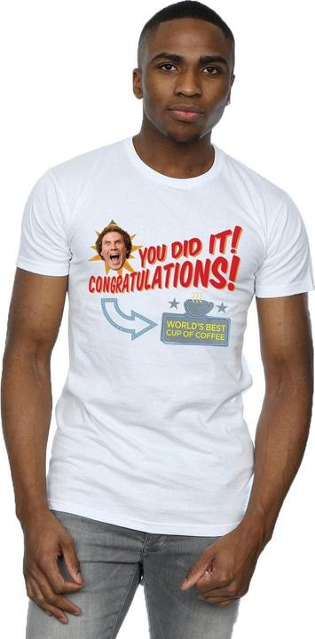 Actual product image Elf Mens World's Best Coffee T-Shirt (L)