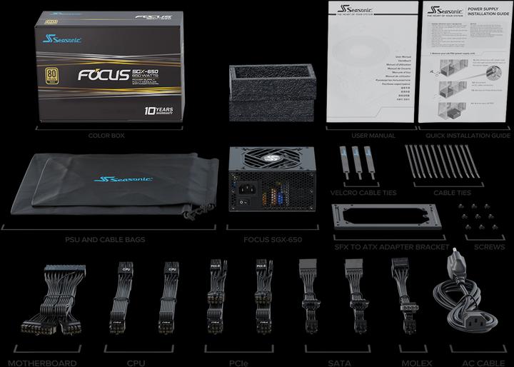 Produktbild Seasonic DUPLIKAT FOCUS SGX-650, 80+ Gold (650 W)