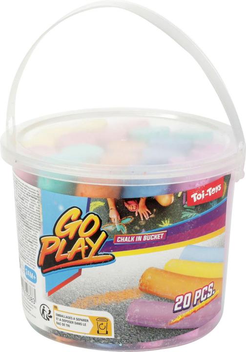 Toi-Toys Street chalk in a bucket, 20. (20 x)