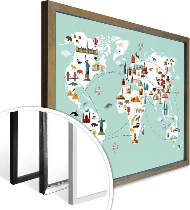Immagine prodotto Trenddeko Viaggiare per il mondo (30 x 24 cm)