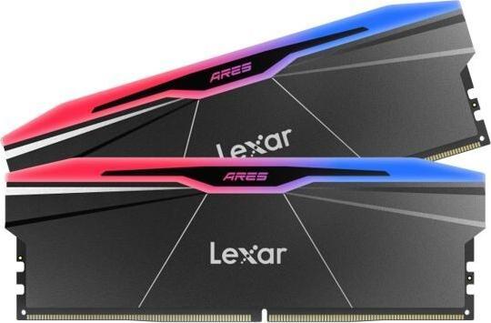 Actual product image Lexar Kit Barrettes mémoire 32Go (2x16Go) DIMM DDR5 Ares RGB 6000MHz (Noir) (2 x 16GB, 6000 MHz, DDR5 RAM, U-DIMM)