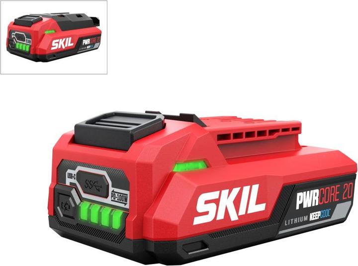 Skil BR1E3142AA 20V 2.0Ah Keep Cool Akku mit USB-C 2-seitig PWRCORE 20 (20 V)