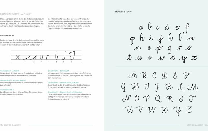 Produktbild Kalligrafie – Alphabete für jeden Anlass (Deutsch, Natascha Safarik, 2020)