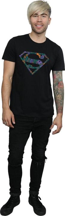 Actual product image Mens Superman Floral Logo 1 T-Shirt (L)