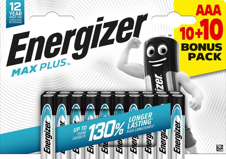 Produktbild Energizer Max Plus Micro (AAA) (20 Stk., AAA, 1300 mAh)