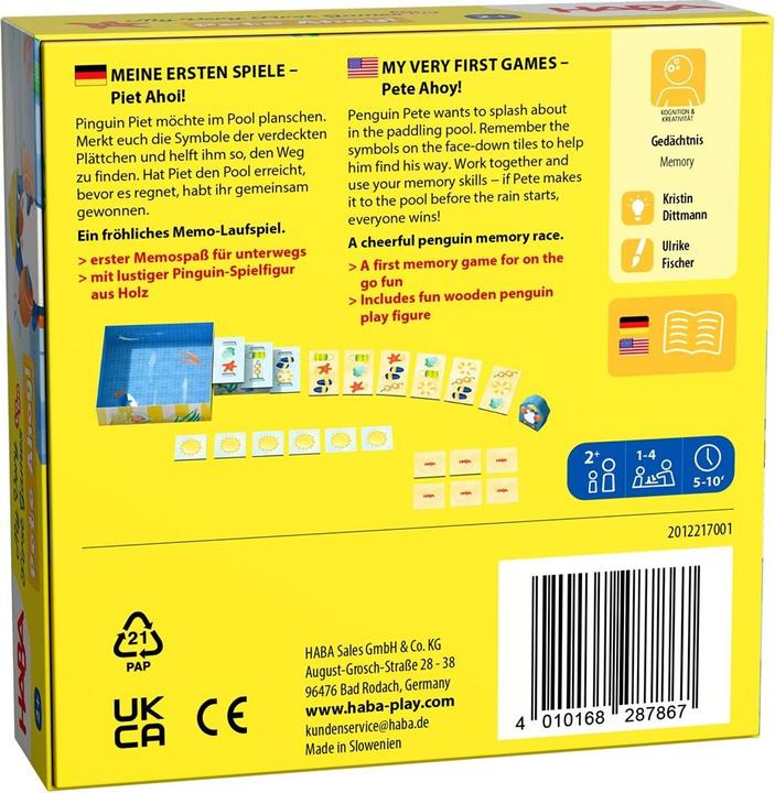Image du produit Haba Meine ersten Spiele To Go Piet ahoi! (Allemand, Anglais)