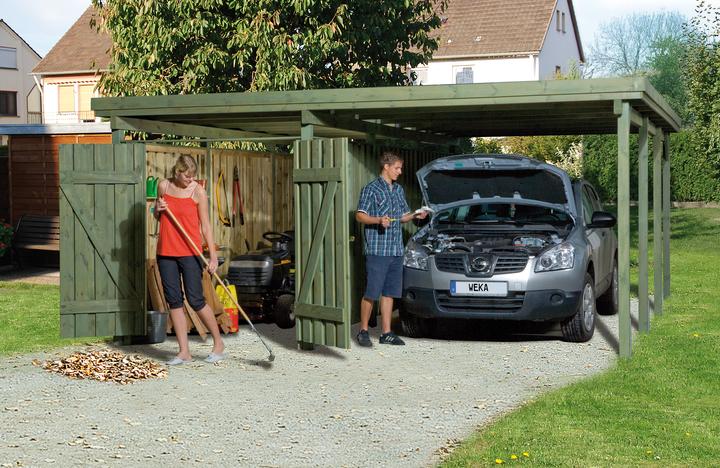Actual product image Weka Holzbau Carport 607 size 3, incl. XXL equipment room