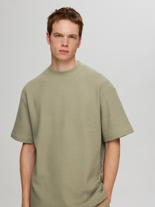Actual product image Selected Homme Relaxed Fit Waffelmuster T-Shirt (XL)