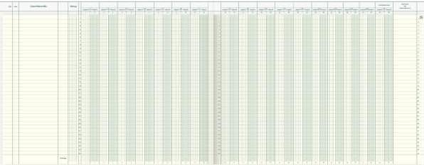 Produktbild König & Ebhardt Vario Journal 17 Konten 48 Blatt 42,5x33cm (48 x)