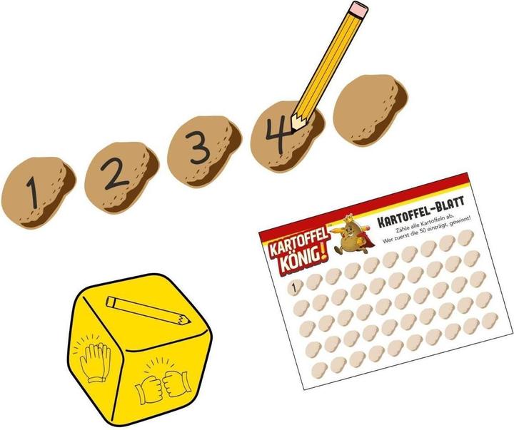 Actual product image Blue Orange Kartoffelkönig!, dice game, for 3-8 players, from 8 years (DE edition) (German)