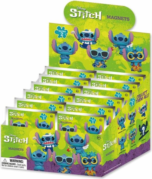 Actual product image Monogram Int. Lilo & Stitch Relief Magnets Series 2 Display (12) (12 x)