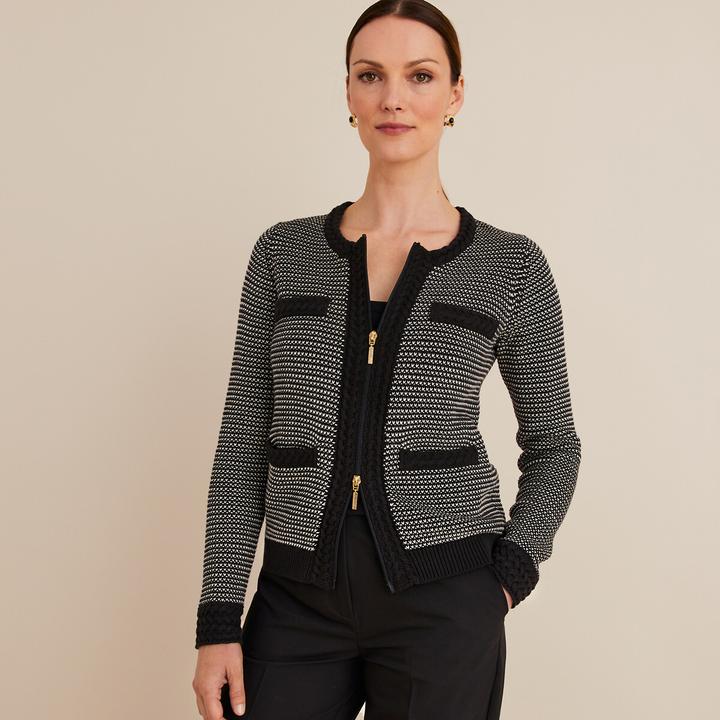Anne Weyburn Cardigan mit rundem Ausschnitt