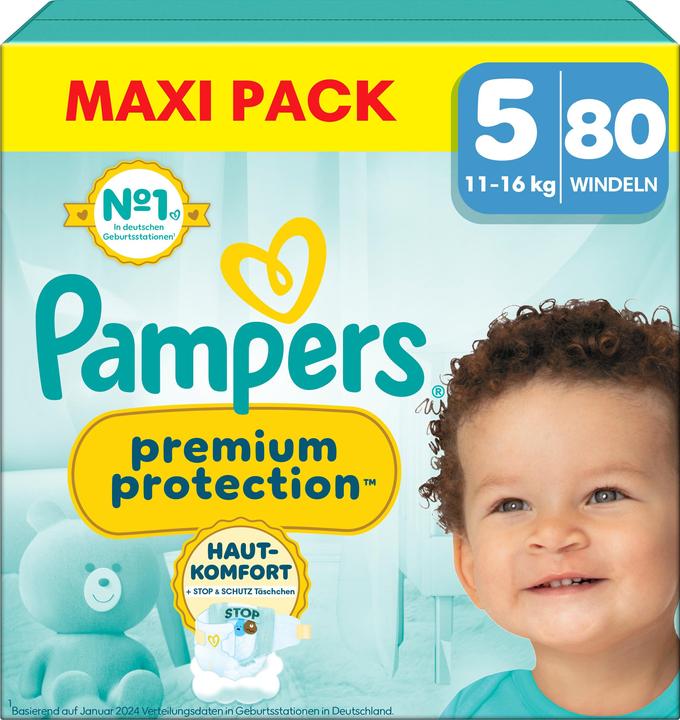 Actual product image Pampers Premium Protection (Size 5, Half month box, 80 Piece)