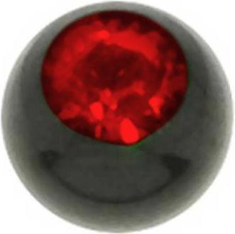 Produktbild Bijouteria Piercingverschluss (Premium Kristall, Chirurgenstahl 316L, PVD Beschichtung (schwarz))
