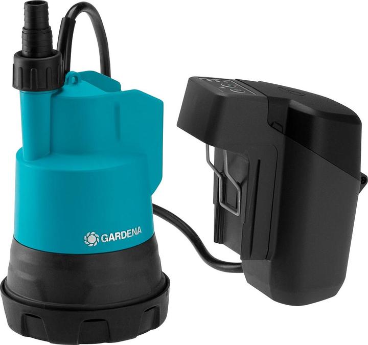 Actual product image Gardena Akku-Klarwasser-Tauchpumpe 20002 (Clear water pump)