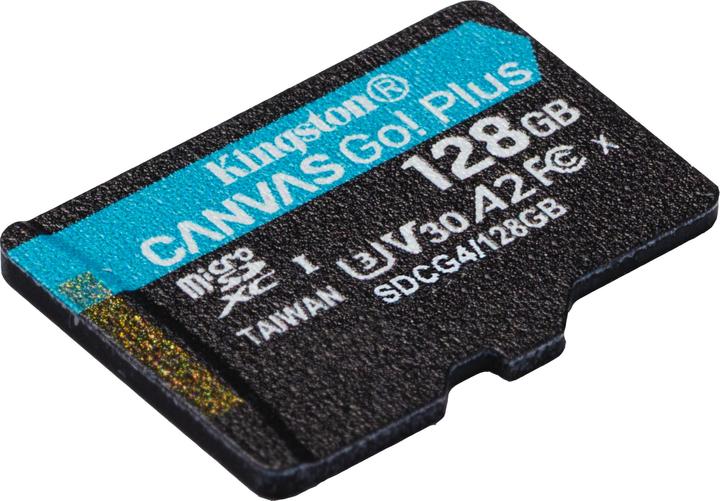 Produktbild Kingston Card Canvas Go Plus MicroSD +ADP 128GB (128 GB, microSDXC, U3, UHS-I)