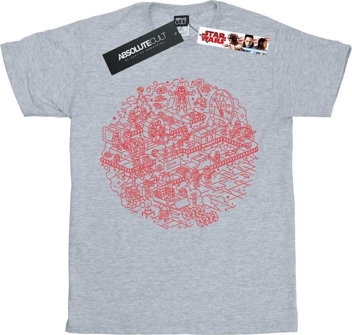 Immagine prodotto Star Wars Christmas Death Star Maglietta Ragazze (152, 158)