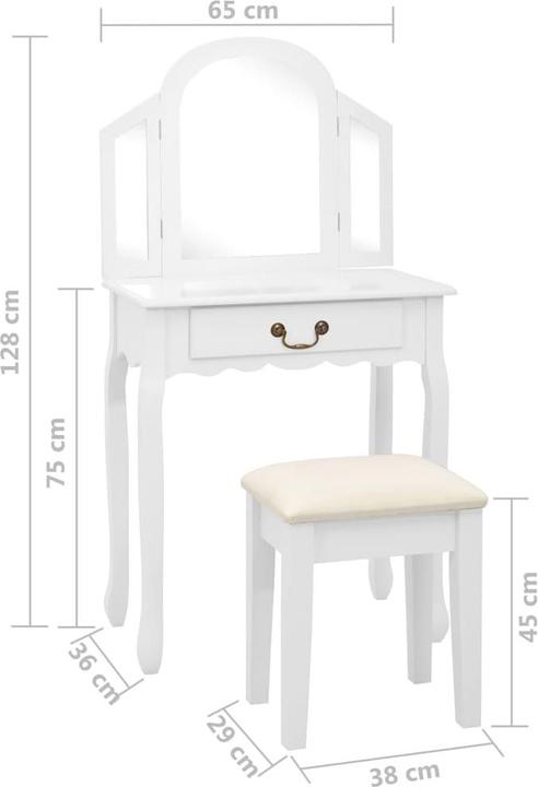 Immagine prodotto VidaXL Leopold (65 x 36 x 128 cm)