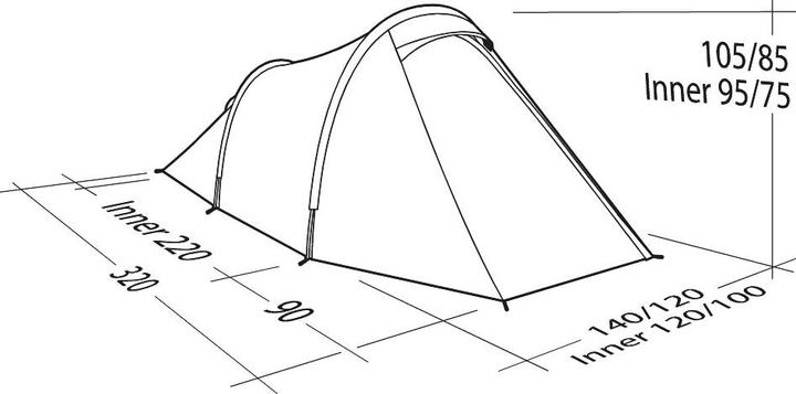 Produktbild Robens Arch 2 (Tunnelzelt, 2.30 kg, 2 Personen)