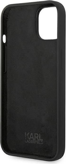 Actual product image Karl Lagerfeld Silicone Cover Choupette Body Logo Black, for Apple iPhone 14, KLHCP14SSLCTBK (Apple iPhone 13, Apple iPhone 15, Apple iPhone 14)