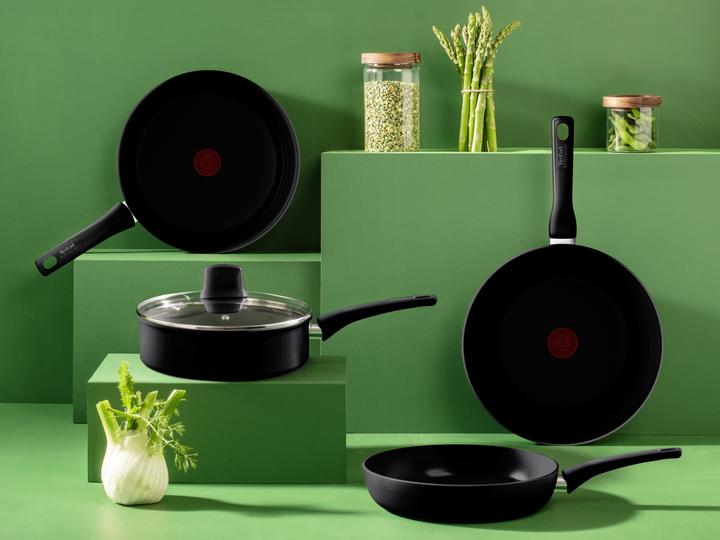 Productafbeelding Tefal Renew Zwarte keramische hapjespan 24 cm - Inductie (24 cm, Steelpan, Keramiek)