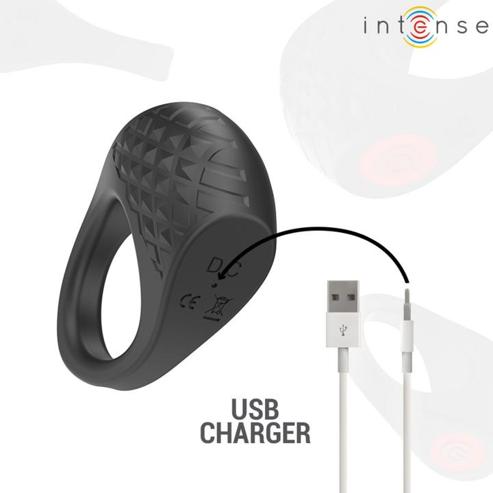 Image du produit Intense Clover Vibrator Anneau Pénis 10 Vibrations Noir