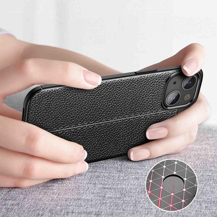 Produktbild Cadorabo TPU Cover Kunstleder Struktur (Apple iPhone 13)