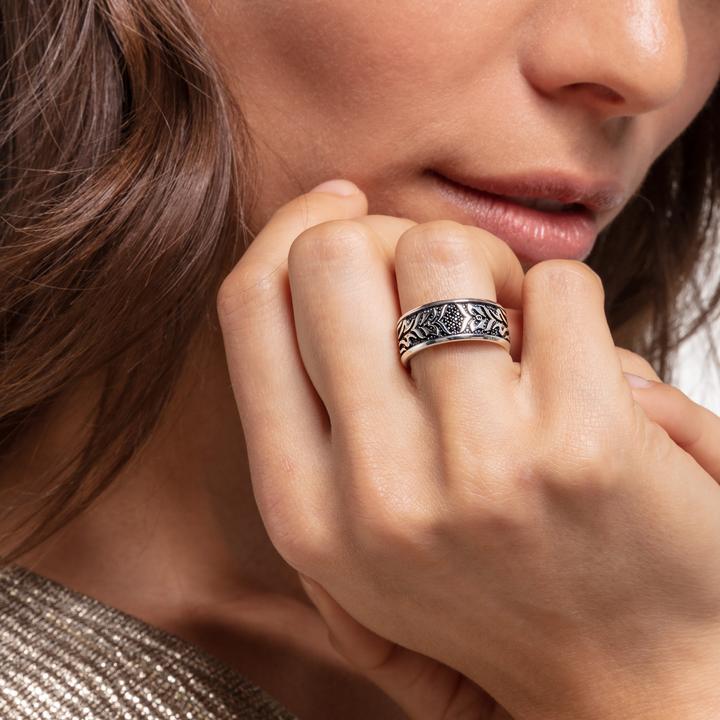 Image du produit Thomas Sabo Bague motif tigre noir (64, Argent 925)