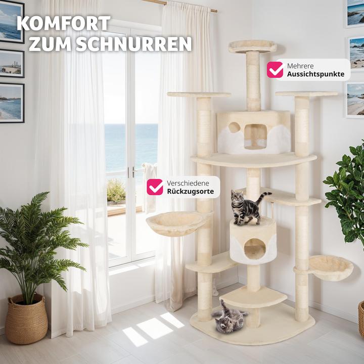 Produktbild tectake Nelly (204 cm, Beige, Weiss)
