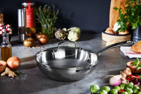 Produktbild Tefal Bratpfanne Eternal Mesh (24 cm, Bratpfanne, Edelstahl)