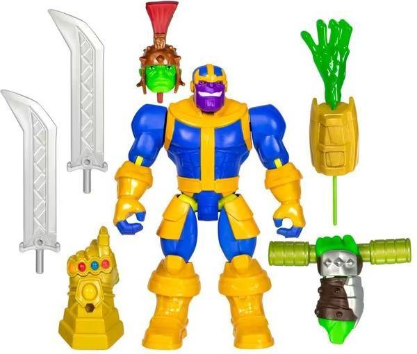 Actual product image Hasbro MixMashers Marvel Thanos individualisierbare Avengers Mix-And-Match Deluxe Action-Figur & Accessoire