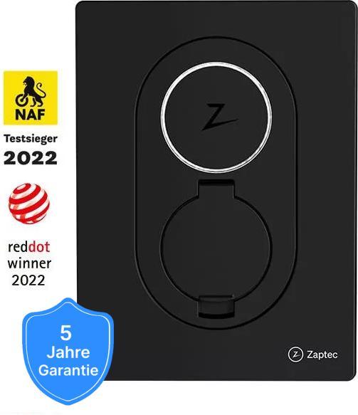 Productafbeelding Zaptec GO Wallbox, 22KW, Stopcontact, 4G, Asfaltzwart (Type 2, 22 kW, 32 A)