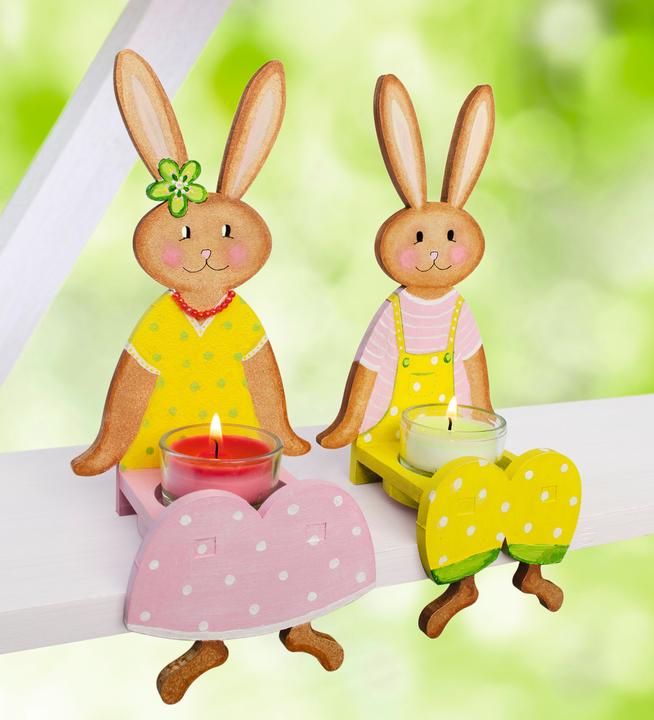 Immagine prodotto VBS Sgabello "Daisy il coniglietto", legno MDF, circa h 21,5 x l 9,5 x p 7,5 cm