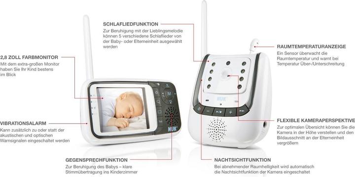 Produktbild NUK Eco Control + Video (Babyphone mit Kamera, 300 m)