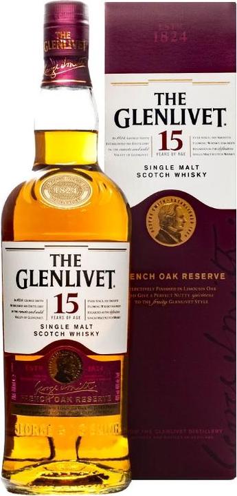 Immagine prodotto The Glenlivet Riserva di quercia francese di 15 anni (Single Malt, Whisky scozzese, 1 x 70 cl)