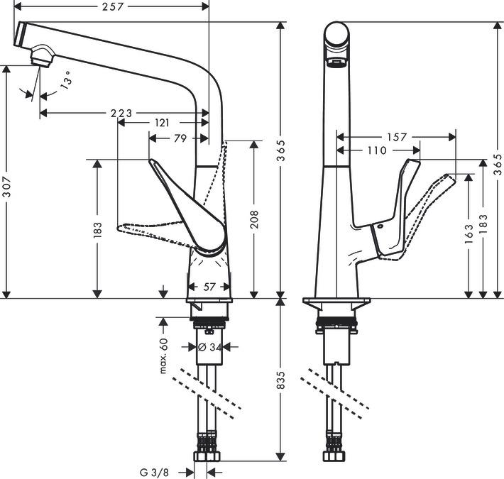 Productafbeelding hansgrohe Metris Select Chroom