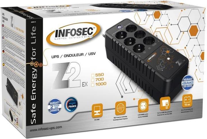 Produktbild Infosec compatible Z2 EX 1000 (1000 VA, 500 W, Online-Doppelwandler USV)