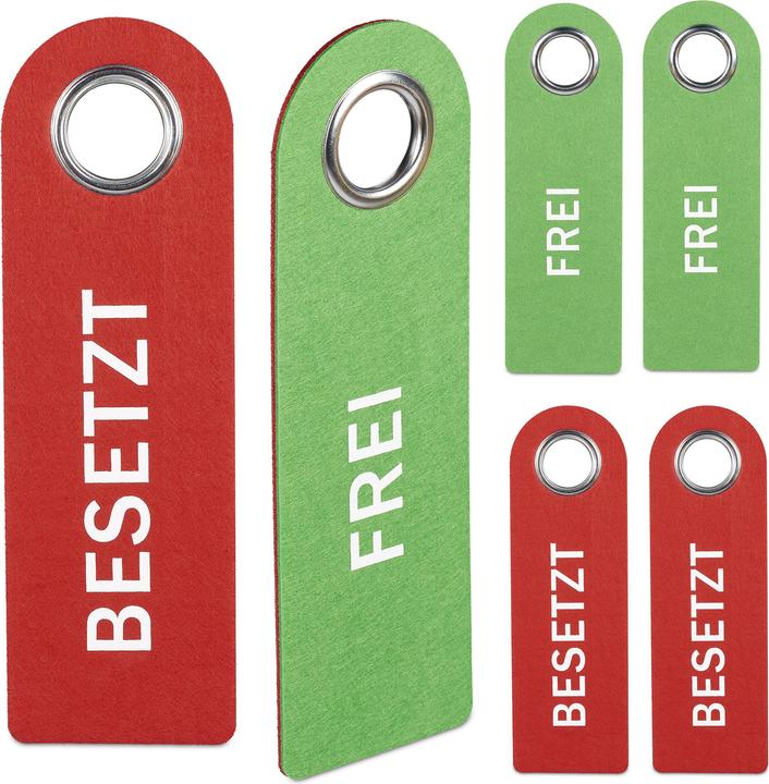 Relaxdays 6x plaque de porte