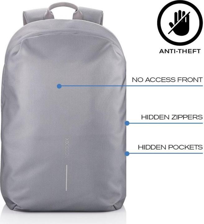 Image du produit XD Design XD-Design Bobby Soft Sac à dos Sac à dos décontracté Gris Polyéthylène téréphtalate (16 l)