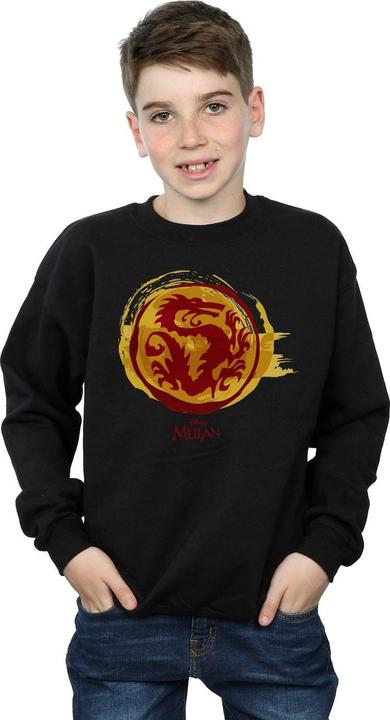 Actual product image Disney Boys Mulan Courage Dragon Symbol Sweatshirt (152, 158)