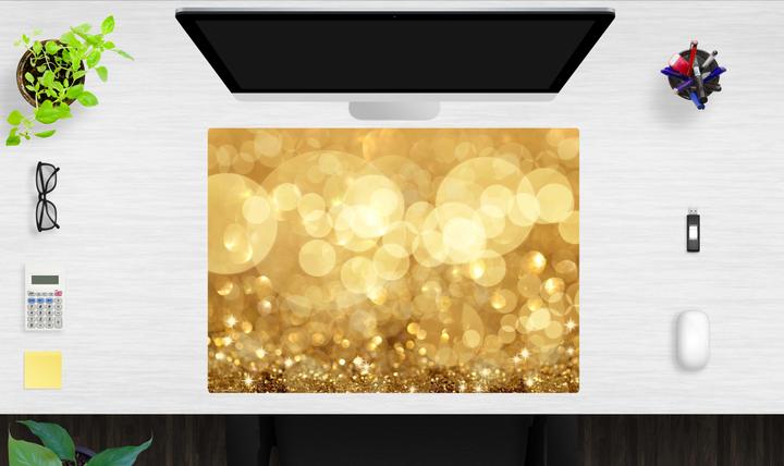 Actual product image CoverYourDesk Shiny gold