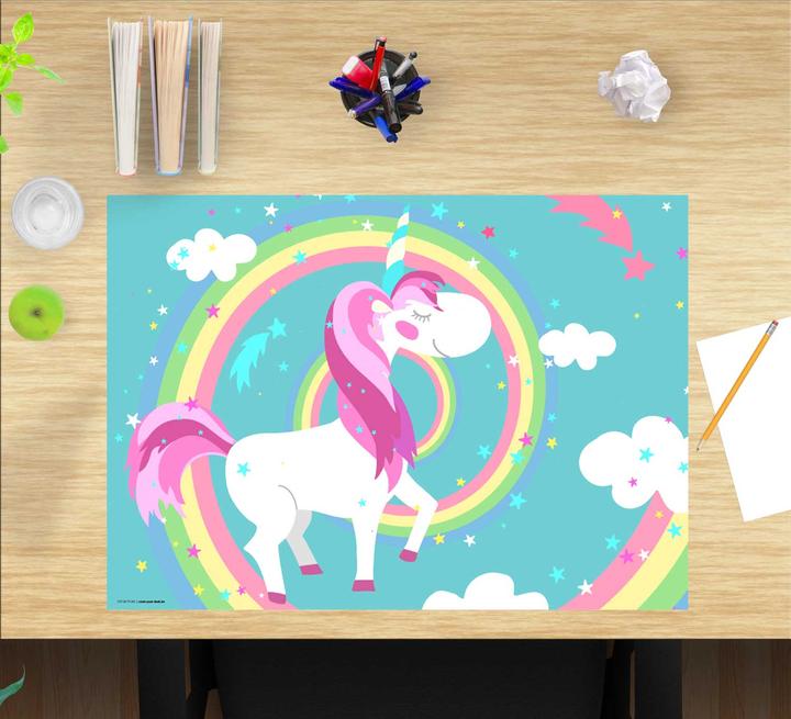 Actual product image CoverYourDesk Unicorn with rainbow