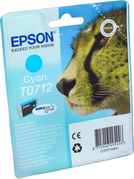 Epson T0712 - 5,5 ml - ciano - originale - blister (C)
